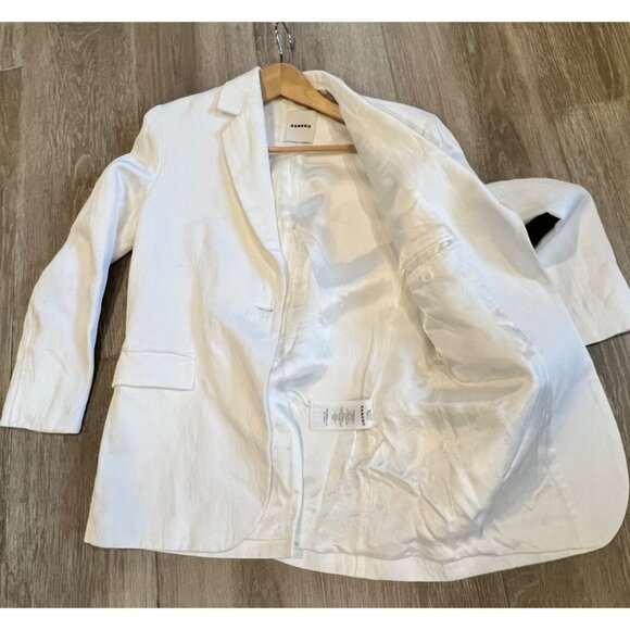 NEW Sandro Alicia WHITE LINEN Blazer SIZE 34/ XS - Picture 11 of 11